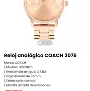 Reloj analógico COACH 3076. Nuevo - Img 50165124