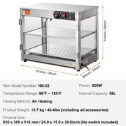 Se vende exhibidor o mostrador, mantenedor caliente de alimentos, dulces panes nuevo!!!! - Img 58257647