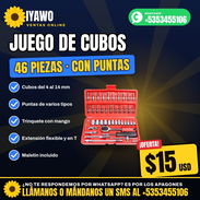 🧰 Juego de Cubos y Puntas 46 Piezas con Trinquete y Estuche Rojo | $15 USD - Img 58410494