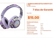 Audífonos Inalámbricos SY-T12 Grafiti con Puerto Tipo C por $15.00 VPT#-0027 - Img 55655859