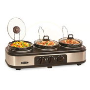 🍲 Olla Triple de Cocción Lenta - Acero Inoxidable - Img 57306810