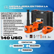 GATO ELÉCTRICO 3 EN 1 COMPRESOR DE AIRE Y LLAVE DE IMPACTO - Img 58483807