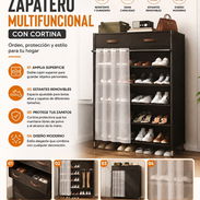 👟 Zapatera 5 Niveles – Cortina + Bolsillos – 22 USD ¡Mejores precios y calidad conmigo! - Img 56668238