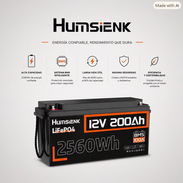 Batería Humsienk 12V 200Ah - Img 58181926