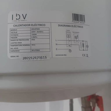 Calentador de agua eléctrico de 50L nuevo - Img 123483040
