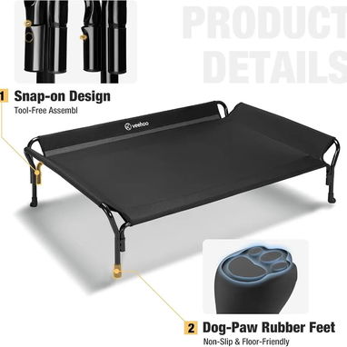 Cama XXL / Perros GRANDES/  Veehoo / Elevada y refrescante - 2/4