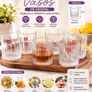 Juego de 6 vasos de cristal (DH) - Img 57190008