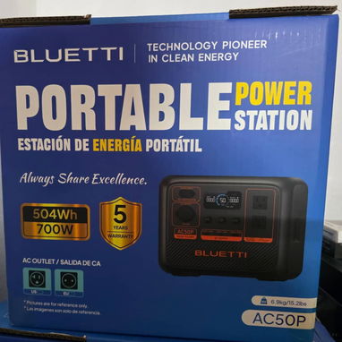 🔋 BLUETTI AC50P – ESTACIÓN DE ENERGÍA PORTÁTIL (504Wh / 700W) - Img 121070960