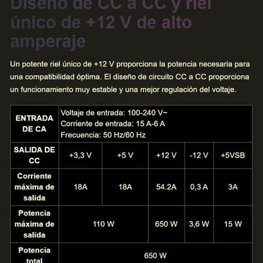Fuente de alimentación Thermaltake Smart BX3 650W 80Plus Bronze ATX 3.1  ▌Nueva y sellada - 2/5