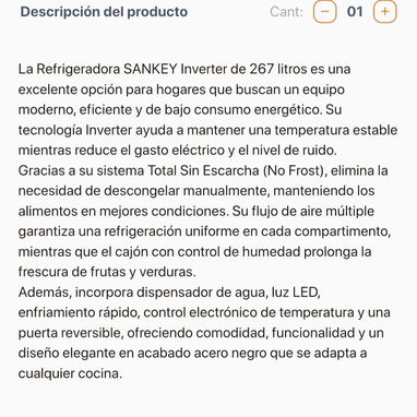 Refrigerador Sankey 9.4 pies³ - Img 123501247