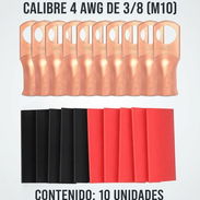 Kit de Terminales de Cobre 4 AWG 3/8 M10 - Img 57895013