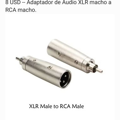 Adaptador XLR a RCA - Img 91586295