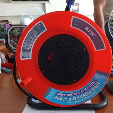 CARRETE DE EXTENSIÓN ELÉCTRICA 25M CON 6 TOMAS 5PT# - 4/4