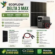 ECOFLOW DELTA 3 MAX CON CABLE XT60I Y PANEL SOLAR 510W BIFACIAL JASOLAR - Img 58092414