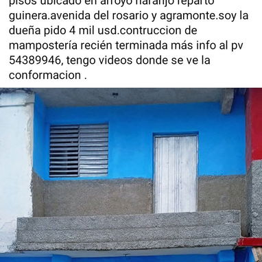 Apartamento sencillo en arroyo naranjo . reparto Guinera - Img 116440446
