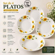 👑Juego d 4 Platos ondos - Img 58132053