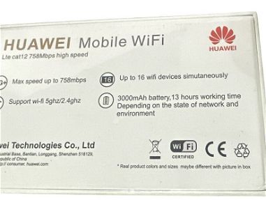 ✅✅Router Portatil Huawei 700mb Velocidad Hasta 16 usuarios , 13 Horas de Trabajo Nuevo en su caja Sellado 95usd - Img 62354964