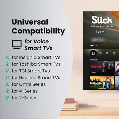 Control remoto para Insignia Toshiba Amazon Fire Smart TV, con Voice Control 🌐 - 2/5