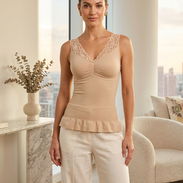 Blusa Camiseta Moldeadora Premium con Encaje - Talla XL 10 - Img 55369063