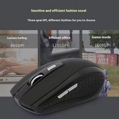🖱️ Mouse Inalámbrico Ergonómico con Botón DPI - Img 104472179