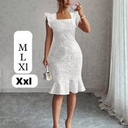Vestido blanco elegante para boda, graduación, evento. Tallas medias y grandes M, L, XL y XXL - Img 56707430
