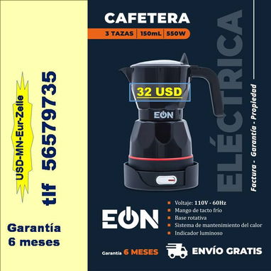 FG-CAFETERAS ELECTRICAS (Varios colores) 3-6 tazas..56579735/(USD-MN-Eur-Zelle)/Envio Gratis - Img 125556677