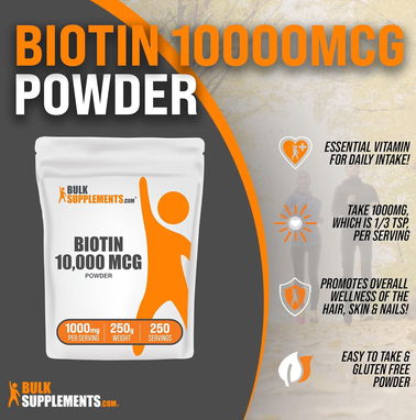 ▶✔ Biotin de la Marca Bulk 250 Servicios , Para el cuidado Cabello,Uñas Y piel Precio 15USD o CUP - Img 79937263