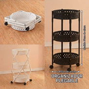 Organizador plegable metalico - plastico con ruedas (gu) - Img 56238938