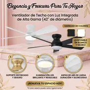 Ventilador de techo moderno Depuley 42 pulgadas 5 aspas, LUCES LED (3 MODO DE ILUMINACIÓN)*ElectroVentas - Img 56963223