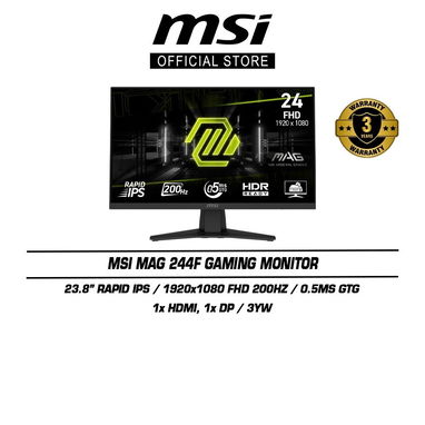 Monitor Gaming MSI MAG 244F 24' FHD 1920x1080p Rapid IPS 200hz 0.5ms AMD FreeSync. Exclusivo鉂椻潡 - Img 123168904