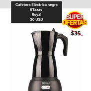 Cafetera eléctrica 6 tazas. Negra. ROYAL - Img 56741280