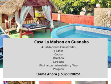 ⭐ Renta casa en Guanabo de 4 habitaciones,5 baños, cocina,ranchón, barbecue, piscina con recirculación,garage - Img 62320474