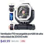 Ventilador portatil de alta velocidad - Img 57113179