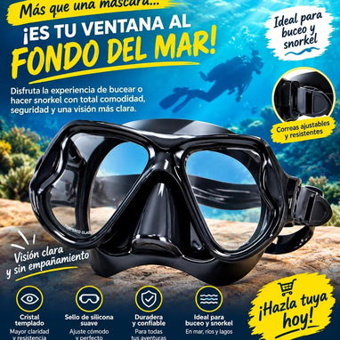 🌊🤿 ¡MIRA EL MAR COMO NUNCA ANTES! 🤿🌊mascara de buceo/cristal templado - 2/5