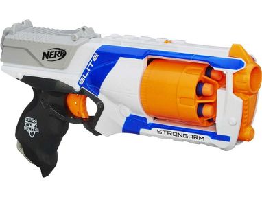 ⭐️JUGUETE Lanza Dardos⭐ Nerf N-Strike Elite Strongarm Pistola, Ráfaga, 27m, 6x Dardos. SELLADO!☎️53356088 - Img main-image-45473270