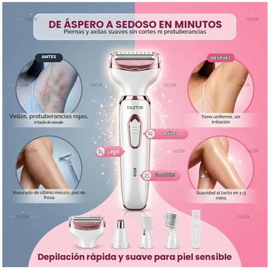 Maquina de afeitar portátil 4 en 1 para Mujeres y Recortadora de Bikini - 2/4