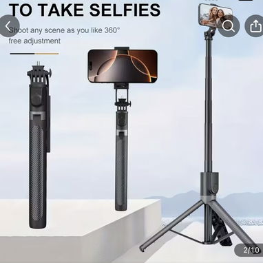 Tripode -palo serfie 1.90Cm -mando a distancia 📸 y aplique para más accesorios - Img 108110870