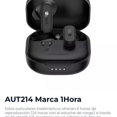Audífonos inalámbricos 1Hora 🤍🖤🎧🏪 - 5/5