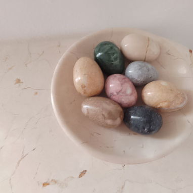 Juego de plato con pedestal y huevos de marmol - 2/2