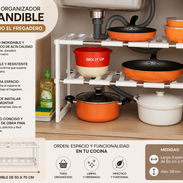 Estante organizador de gabinete expandible para debajo del fregadero (DH) - Img 55738849
