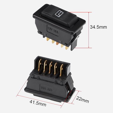 Tecla Universal para Ventanillas Eléctricas – Interruptor 5 Pines 12V - 5/9