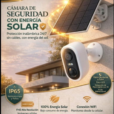 Cámaras de seguridad con panel solar - Img 122469876