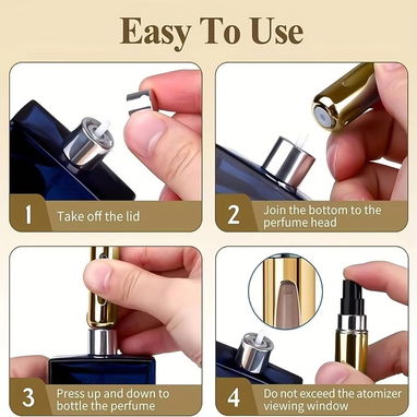 Mini atomizadores de perfume recargables  Detalles del producto Perfectos para viajes y uso diario Color: Plata, Dorado, - Img 107738067