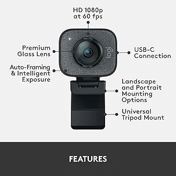 StreamCam Logitech (Cámara web) Transmite y graba videos para YouTube, Twitch y más - Img 113906240