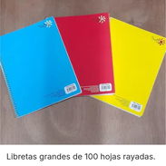Libretas grandes de 100 hojas rayadas. - Img 58234476