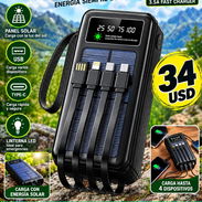 Cargador portátil Power Bank con panel solar - Img 57888915