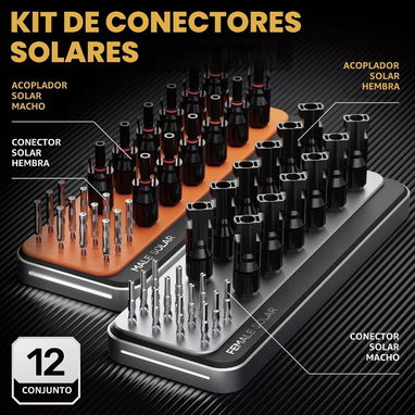 Kit Profesional de Crimpado MC4 + 12 Pares de Conectores M/F IP67 - 5/5