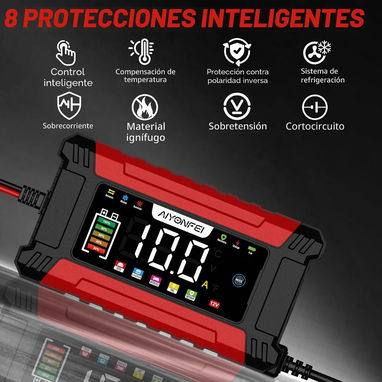 Cargador de batería de 12 V 10 A, cargador inteligente - 3/6