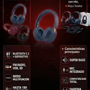 🔵 Auricular Bluetooth + Mic (Negro - Img 55313989