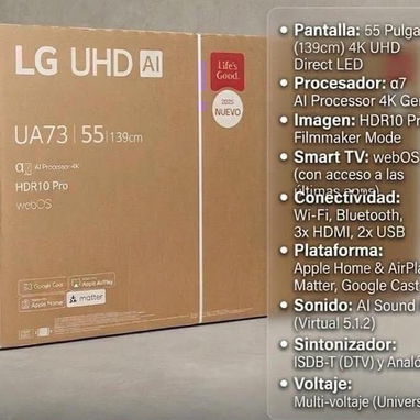 📺 ¡Smart TV de 43, 55 y 65 pulgadas! ✴️ Samsung, LG, VALDATRONIC con cajita HD interna y soporte de TV - 4/5